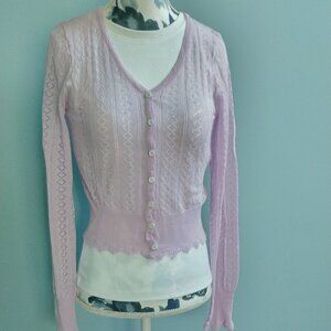 Polo Ralph Lauren Lacey Knit Cardigan, Wool  NEW